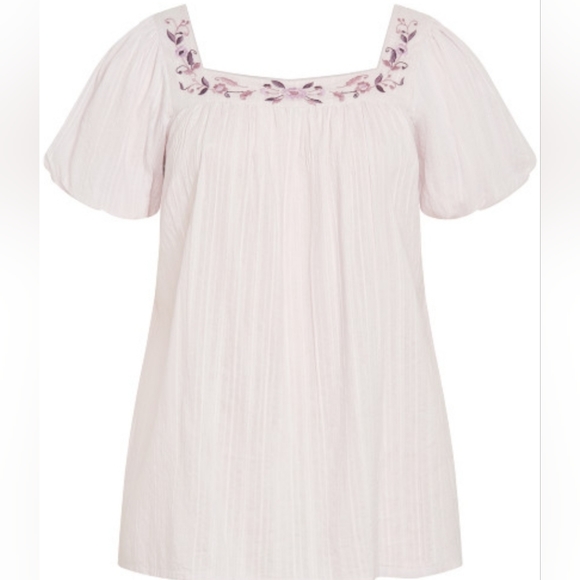 🔥NWT Avenue Misty Embroidered Top - Picture 5 of 11